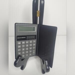 Gray Solar Equate Electronic Calculator With Case Tested